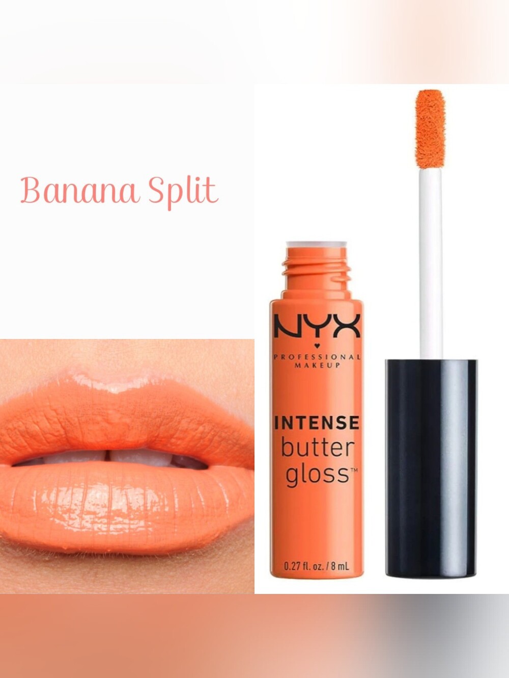 NYX Intense Butter Gloss ** BANANA SPLIT ** IBLG07 2 Pc Lot Brand New & Sealed